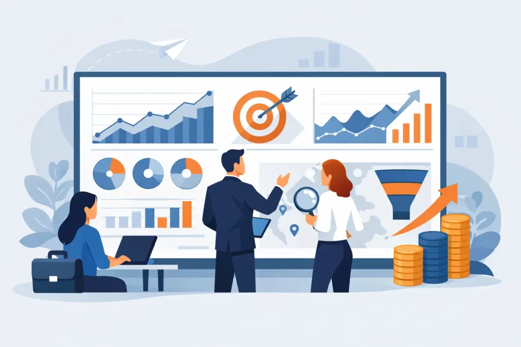 Tableau de bord performance commerciale efficace